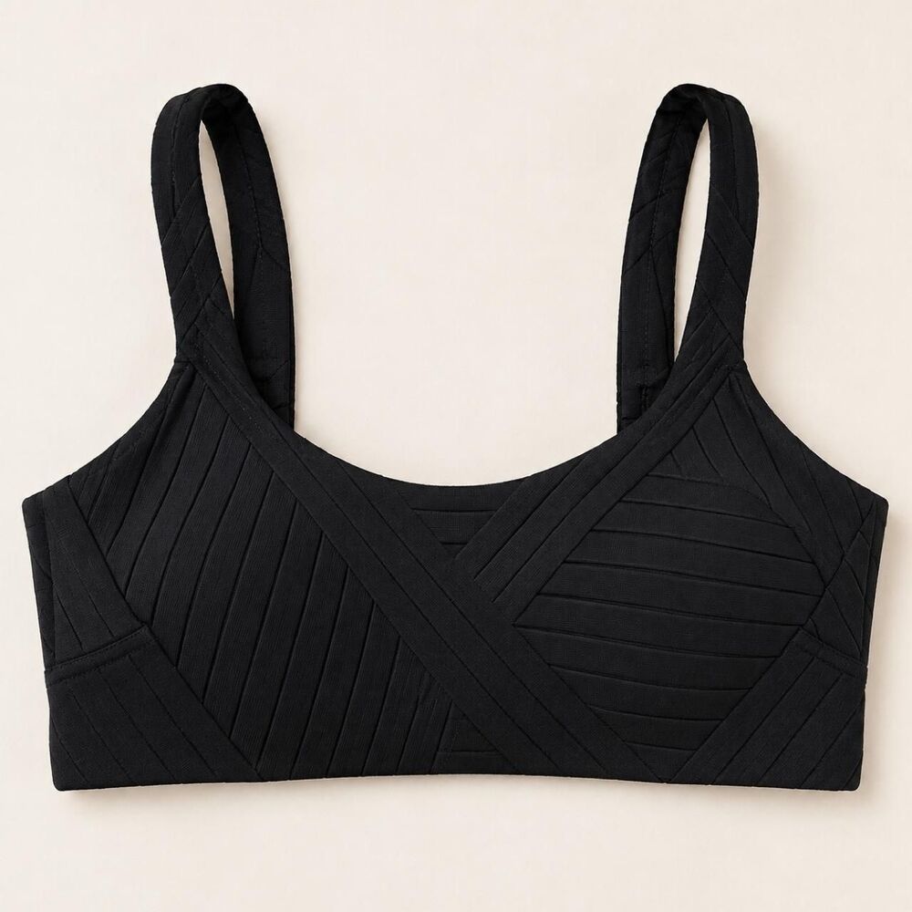 Aerie Women's XO Ribbed Wide Strap Scoop Bikini Top